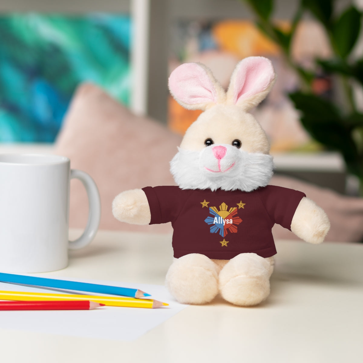 Personalized Filipino Stuffed Animal Toy with Tee | Philippine Star and Sun | Gift for kids and adults | Holiday Gifting idea