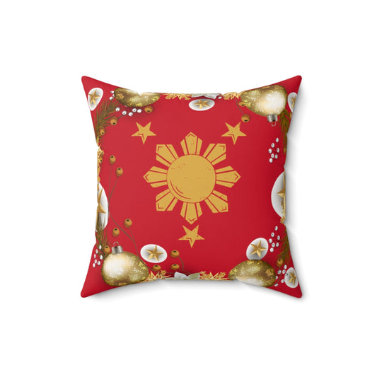 Philippines Filipino three Stars & a Sun Spun Polyester Square Pillow
