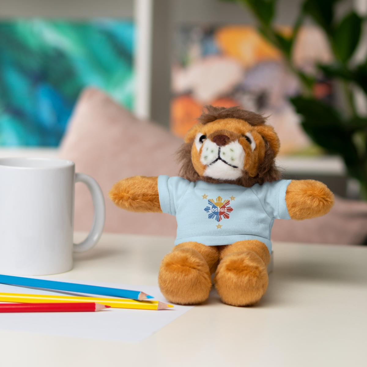 Personalized Filipino Stuffed Animal Toy with Tee | Philippine Star and Sun | Gift for kids and adults | Holiday Gifting idea