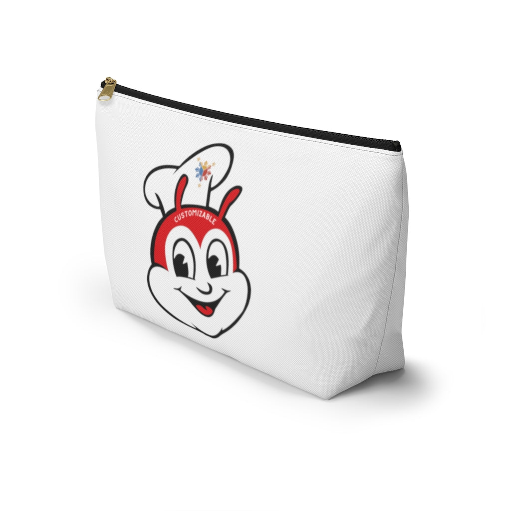 Personalized Philippines Filipino Jollibee Accessory Pouch w T-bottom |Jollibee pencil pen pouch.