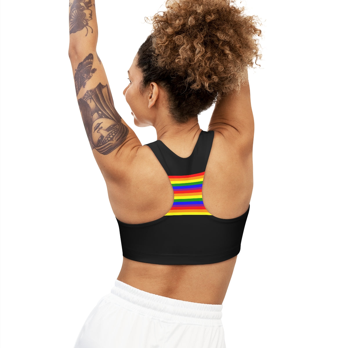 LGBT Pride Seamless Sports Bra | Rainbow Sports Bra | Gym Yoga Bra
