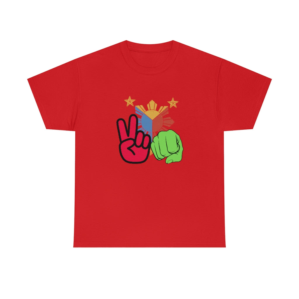 Philippines Filipino Peace & Fist BBM -Sarah Unisex Heavy Cotton Tee