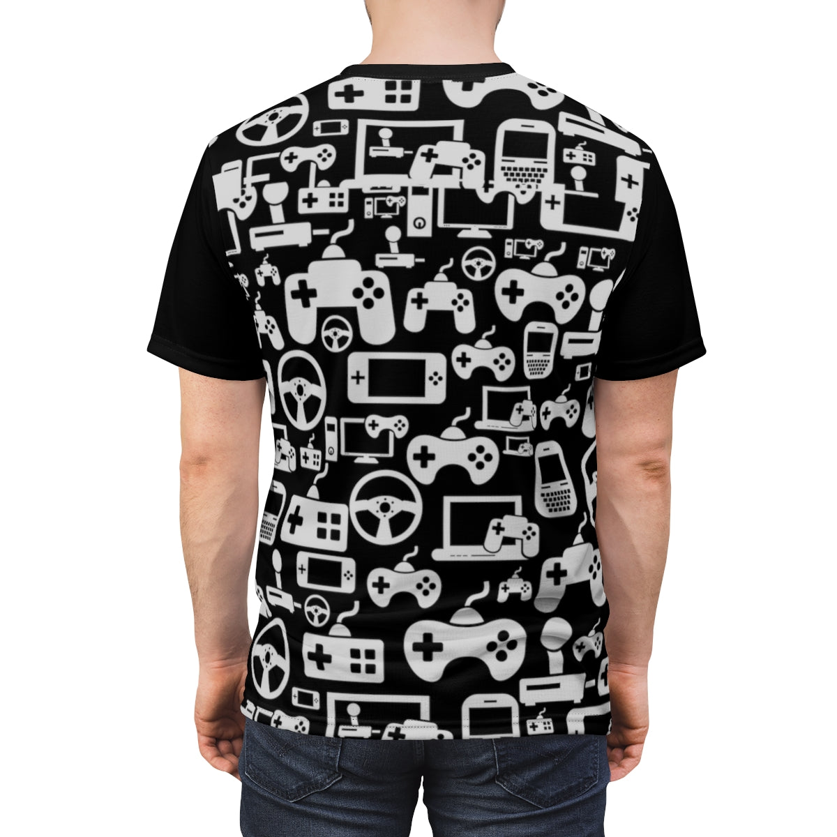 Gamers T Shirt | Fathers day Gift | Gift for Men | Gift for Him | Cool Summer Shirt (Black Pattern)
