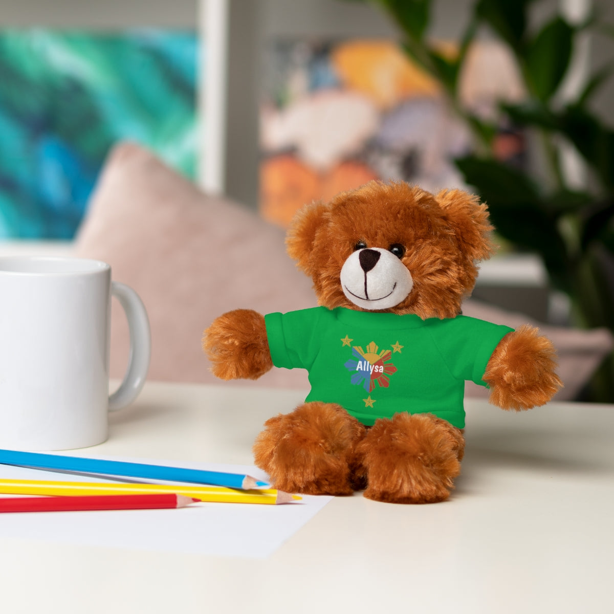 Personalized Filipino Stuffed Animal Toy with Tee | Philippine Star and Sun | Gift for kids and adults | Holiday Gifting idea