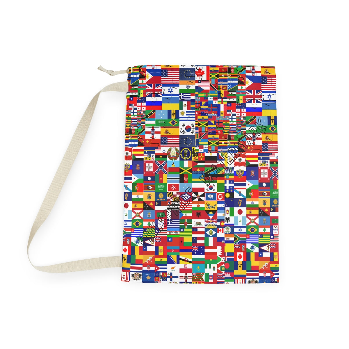 Personalized Flags of the World College Dorm Laundry Bag | Customizable Laundry bag ,
