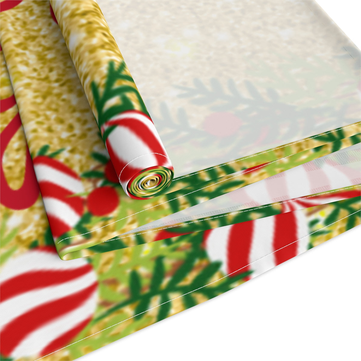 Philippines Filipino Christmas Maligayang Pasko Gold themed Table Runner (Cotton, Poly)