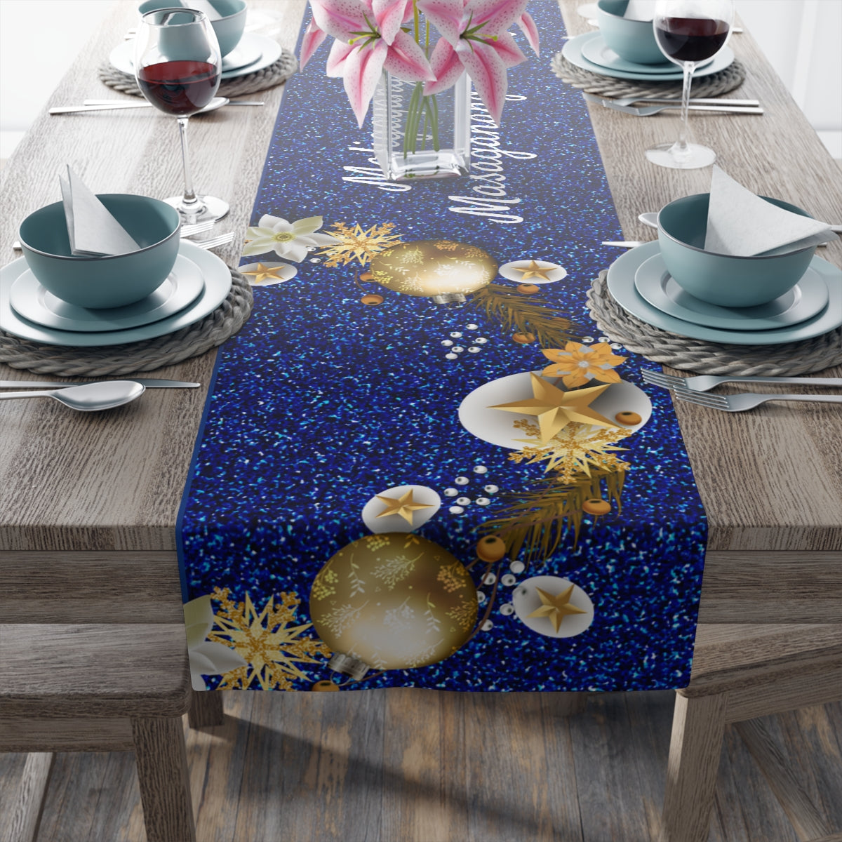 Philippines Filipino Christmas Maligayang Pasko parol themed Table Runner (Cotton, Poly)
