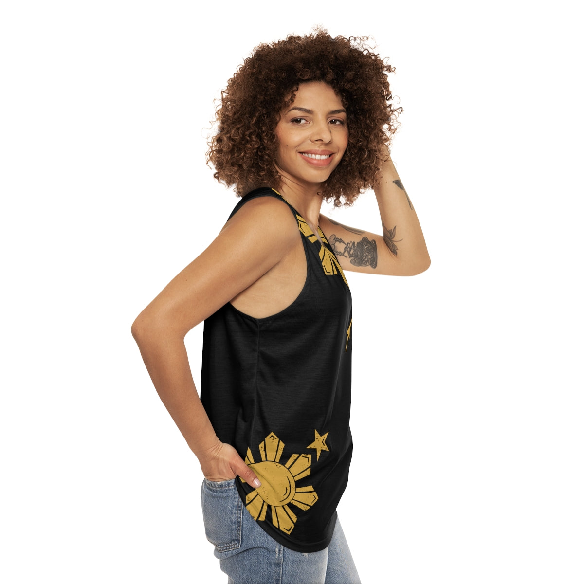 Philippines Sun and Star Unisex Tank Top | Filipino Summer Tank Top | Sun necklace theme