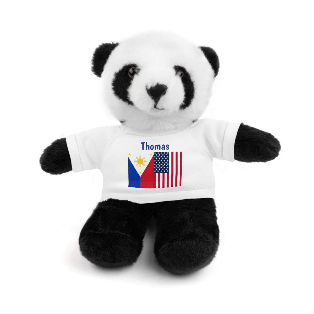 Personalized Filipino Stuffed Animal Toy with Tee | Philippines and USA Flag | Gift for kids and adults | Holiday Gifting