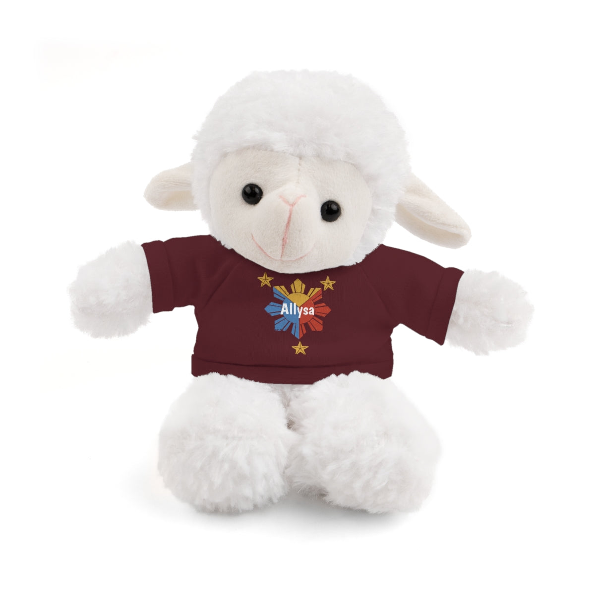 Personalized Filipino Stuffed Animal Toy with Tee | Philippine Star and Sun | Gift for kids and adults | Holiday Gifting idea