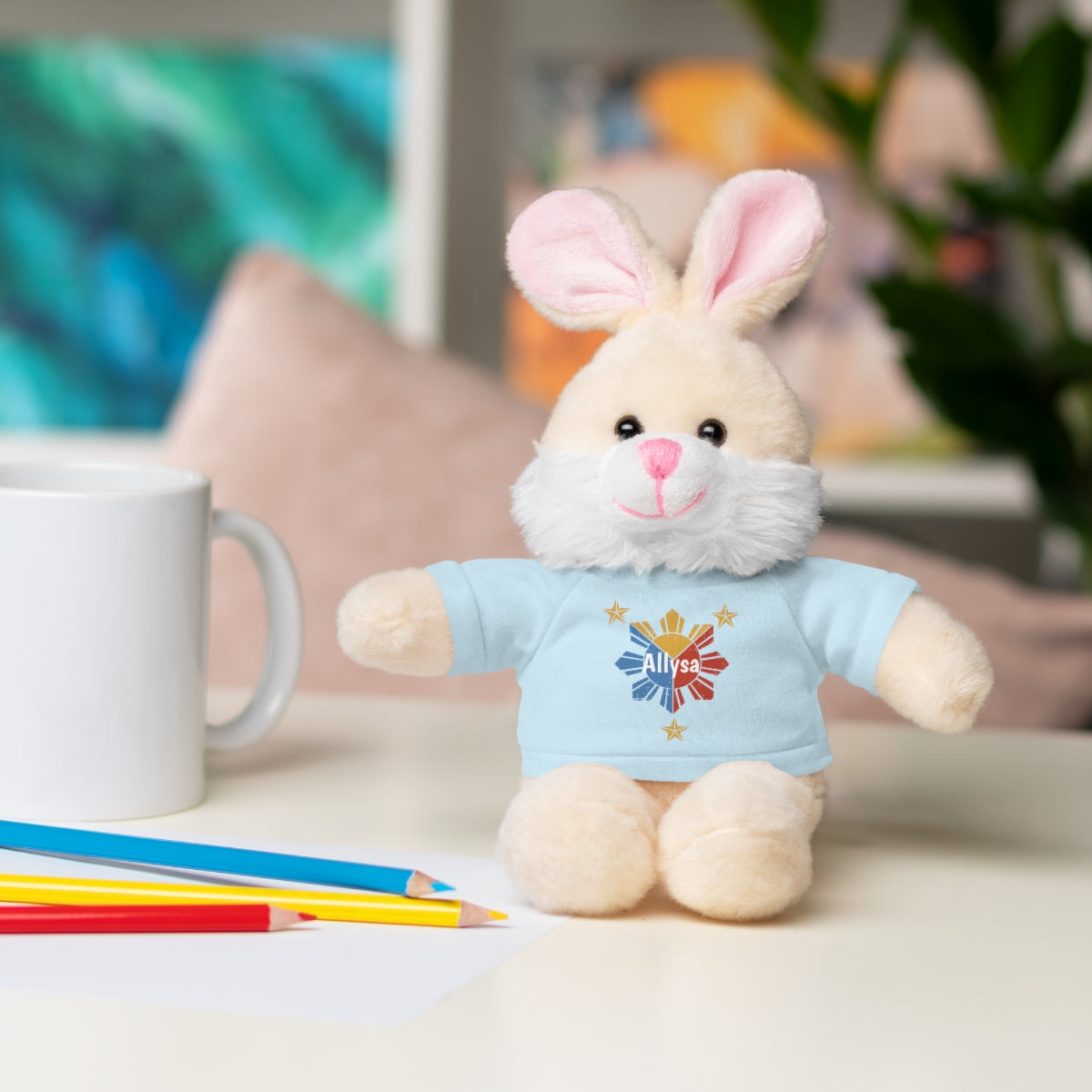 Personalized Filipino Stuffed Animal Toy with Tee | Philippine Star and Sun | Gift for kids and adults | Holiday Gifting idea