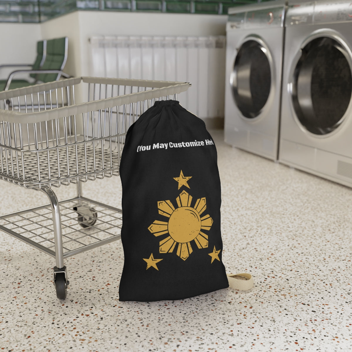 Personalized College Dorm Laundry Bag | Philippines Sun and Star Customizable Laundry bag ,