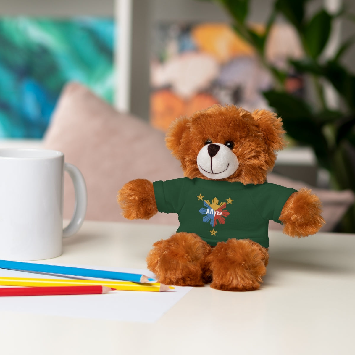 Personalized Filipino Stuffed Animal Toy with Tee | Philippine Star and Sun | Gift for kids and adults | Holiday Gifting idea