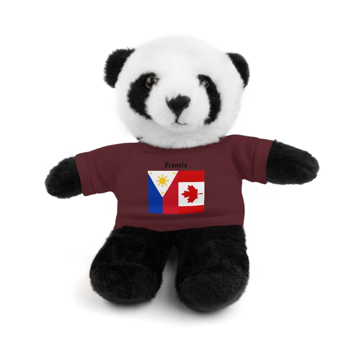 Personalized Filipino Stuffed Animal Toy with Tee | Philippines & Canada Flag | Gift for kids and adults | Holiday Gifting