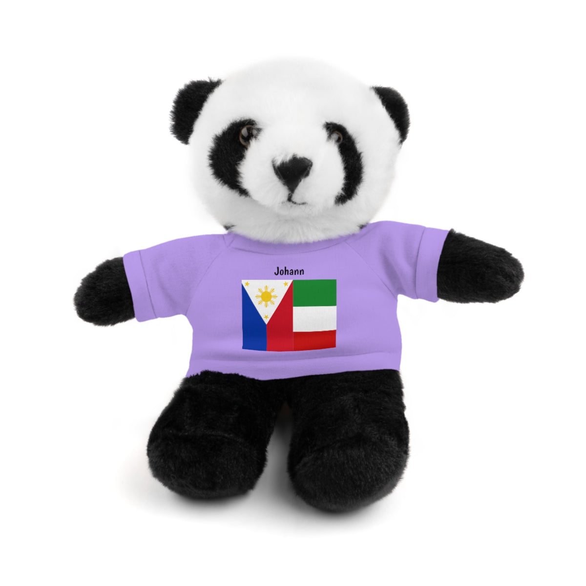 Personalized Filipino Stuffed Animal Toy with Tee | Philippines & Italy Flag | Gift for kids and adults | Holiday Gift idea