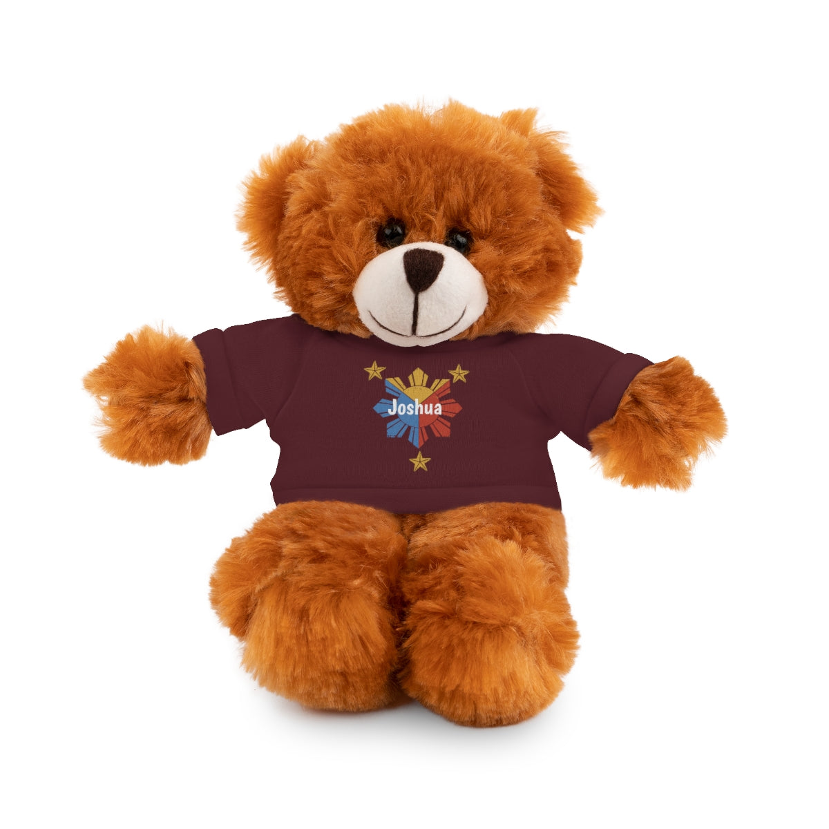 Personalized Filipino Stuffed Animal Toy with Tee | Philippine Star and Sun | Gift for kids and adults | Holiday Gifting idea