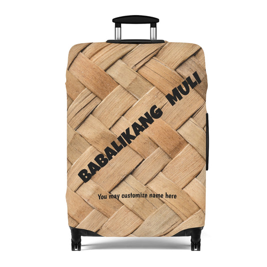 Personalized Philippine Luggage Cover | Babalikang Muli Suitcase Protector | Crisply Printed , Washable.