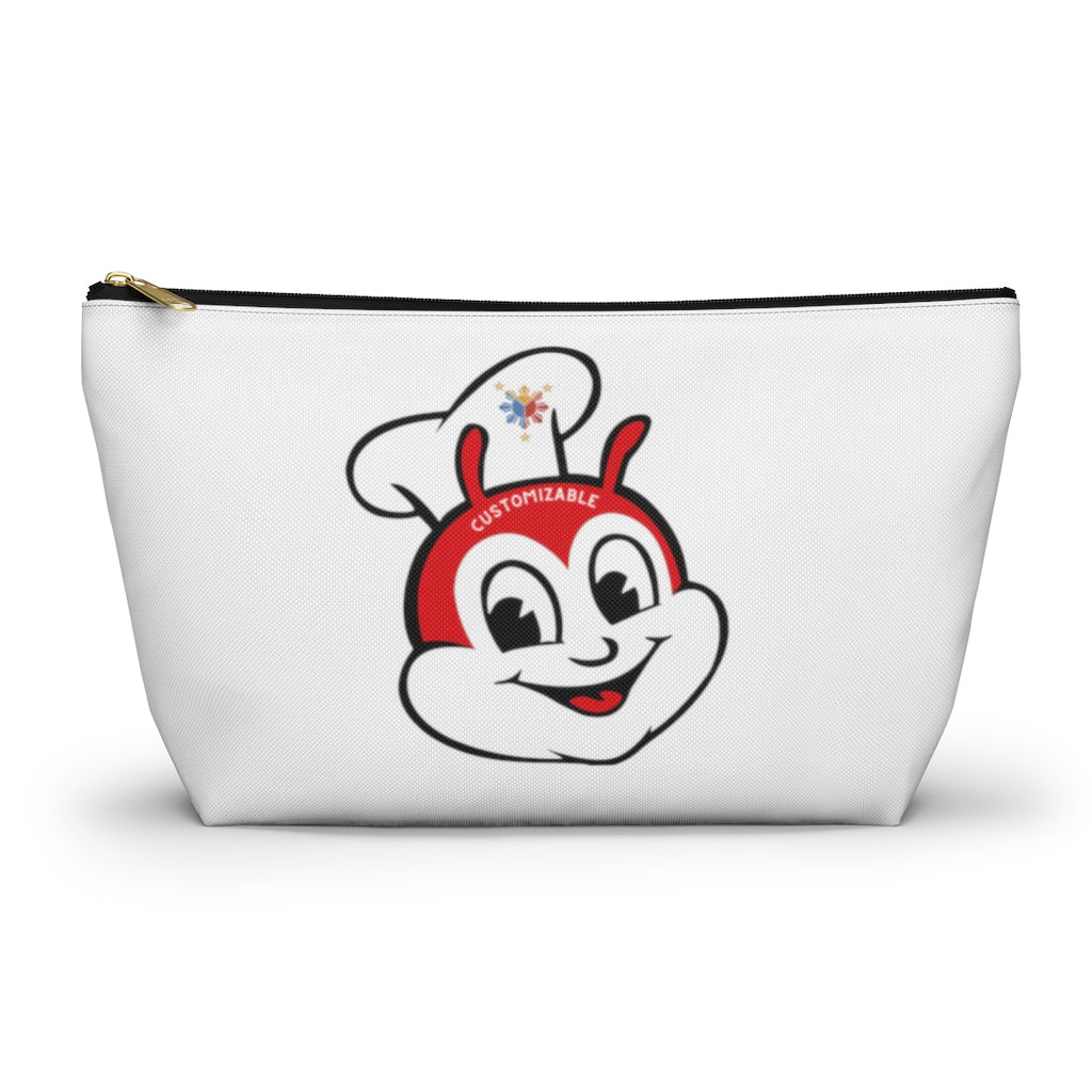 Personalized Philippines Filipino Jollibee Accessory Pouch w T-bottom |Jollibee pencil pen pouch.