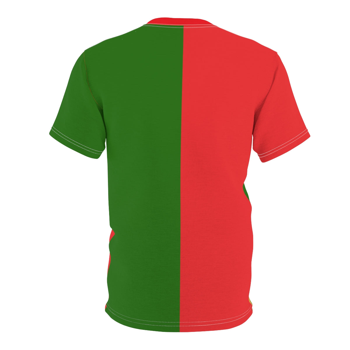 Philippine Inspired Red and Green Shirt with 3 stars and sun.