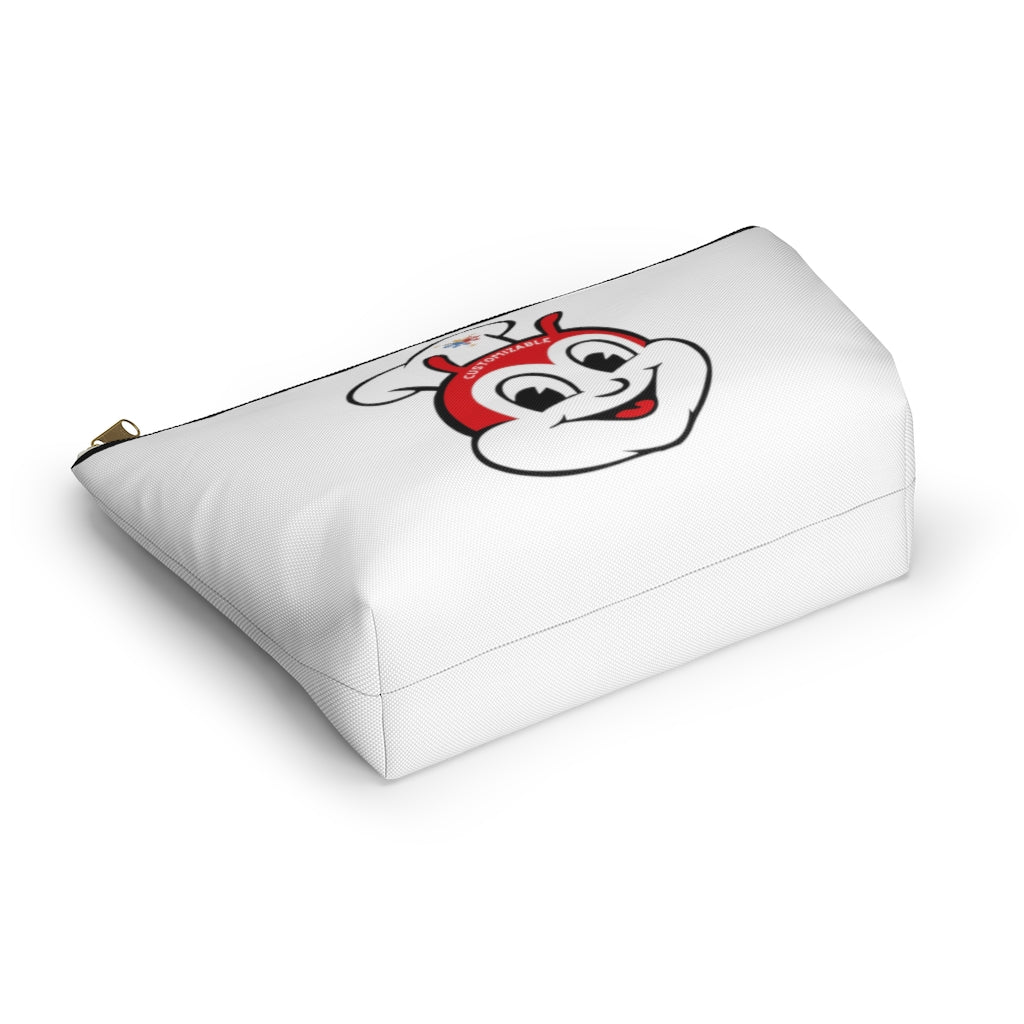 Personalized Philippines Filipino Jollibee Accessory Pouch w T-bottom |Jollibee pencil pen pouch.