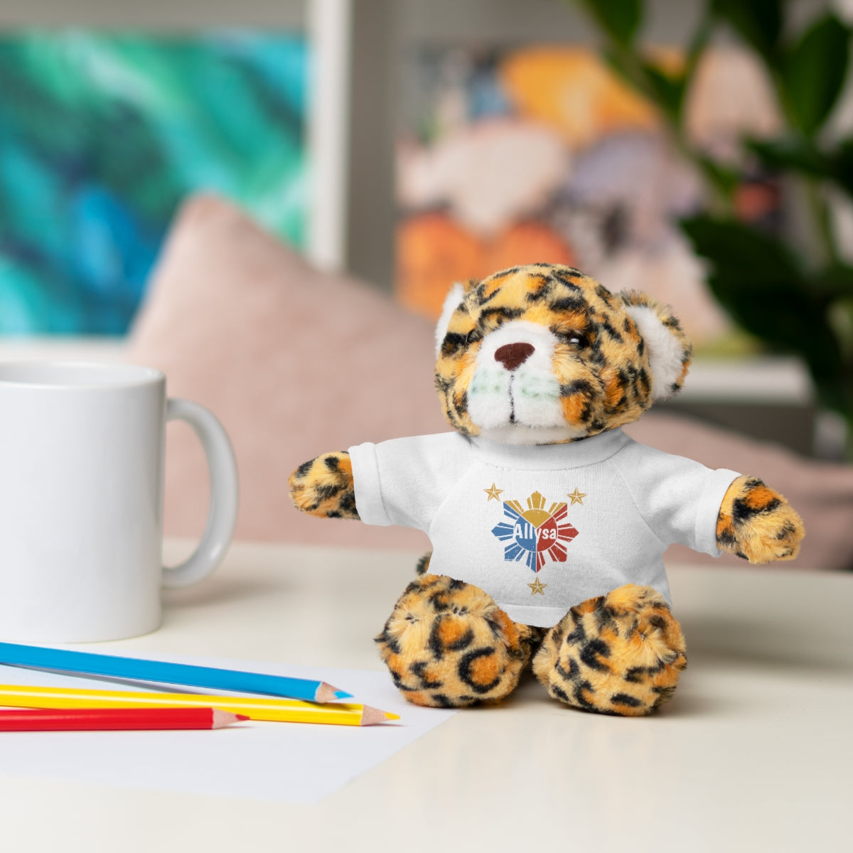 Personalized Filipino Stuffed Animal Toy with Tee | Philippine Star and Sun | Gift for kids and adults | Holiday Gifting idea