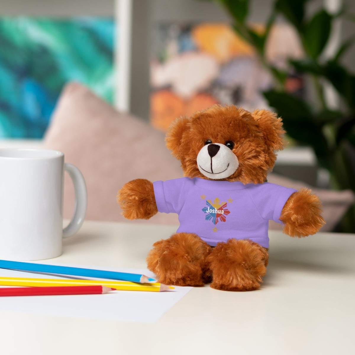 Personalized Filipino Stuffed Animal Toy with Tee | Philippine Star and Sun | Gift for kids and adults | Holiday Gifting idea