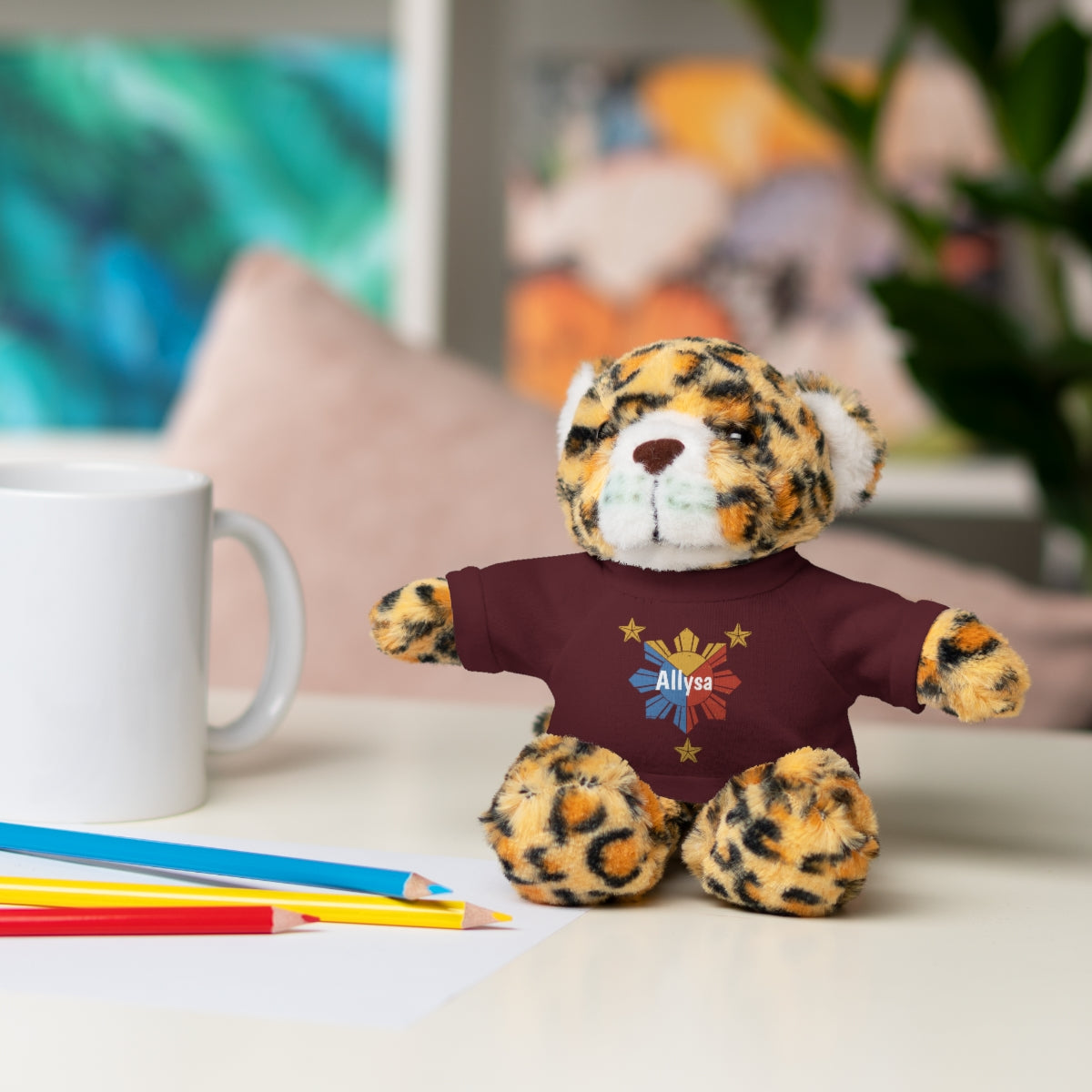 Personalized Filipino Stuffed Animal Toy with Tee | Philippine Star and Sun | Gift for kids and adults | Holiday Gifting idea