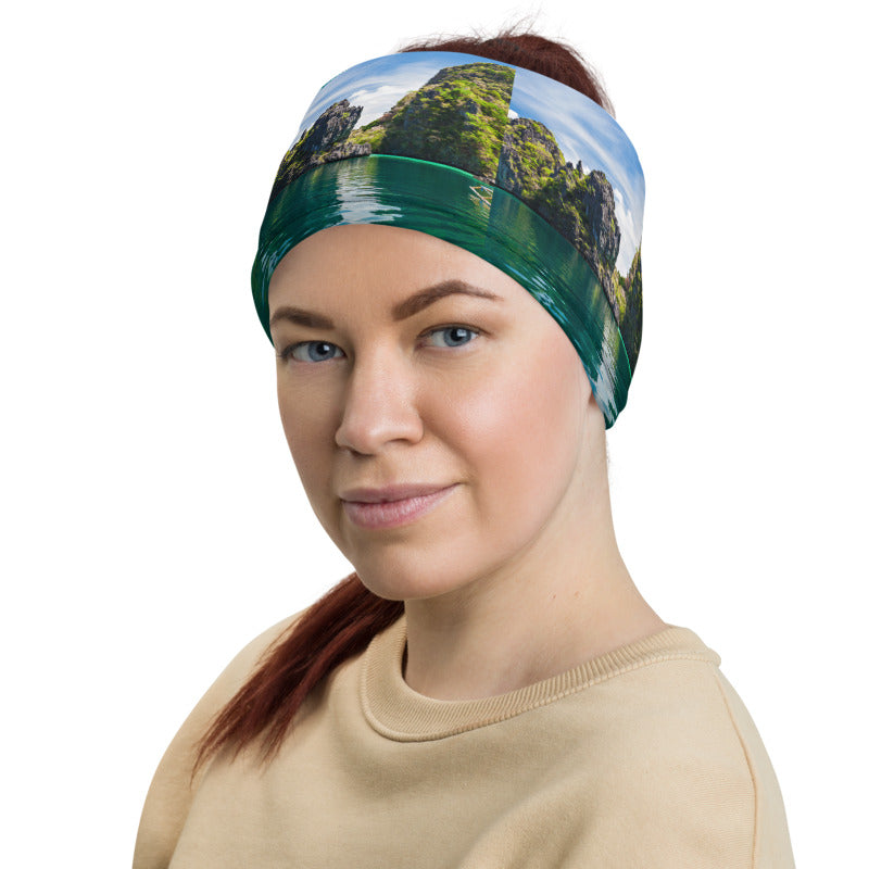 Philippines Boracay Island beach Neck Gaiter & Face Covering in One.