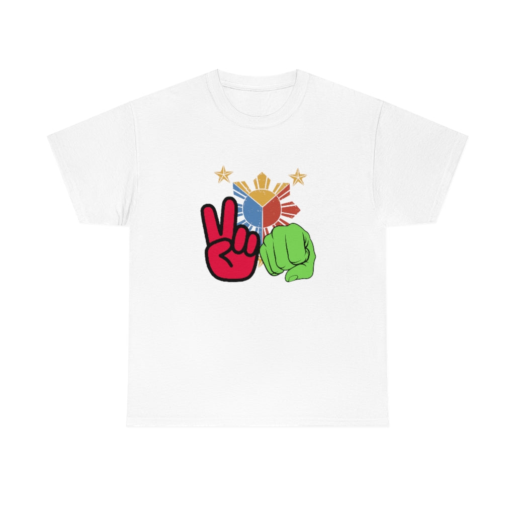 Philippines Filipino Peace & Fist BBM -Sarah Unisex Heavy Cotton Tee