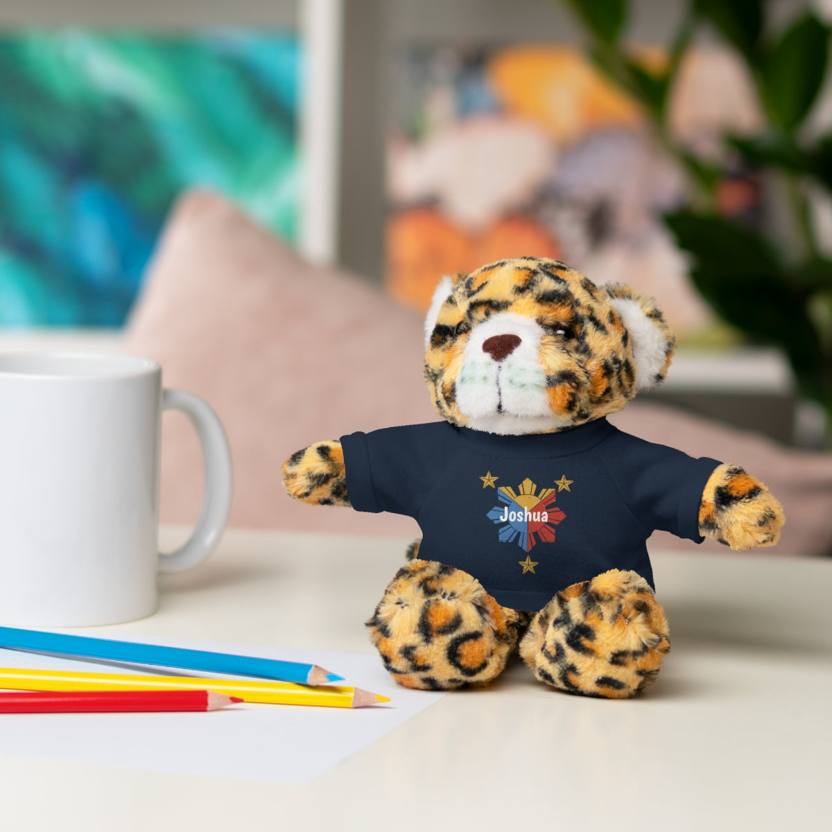 Personalized Filipino Stuffed Animal Toy with Tee | Philippine Star and Sun | Gift for kids and adults | Holiday Gifting idea