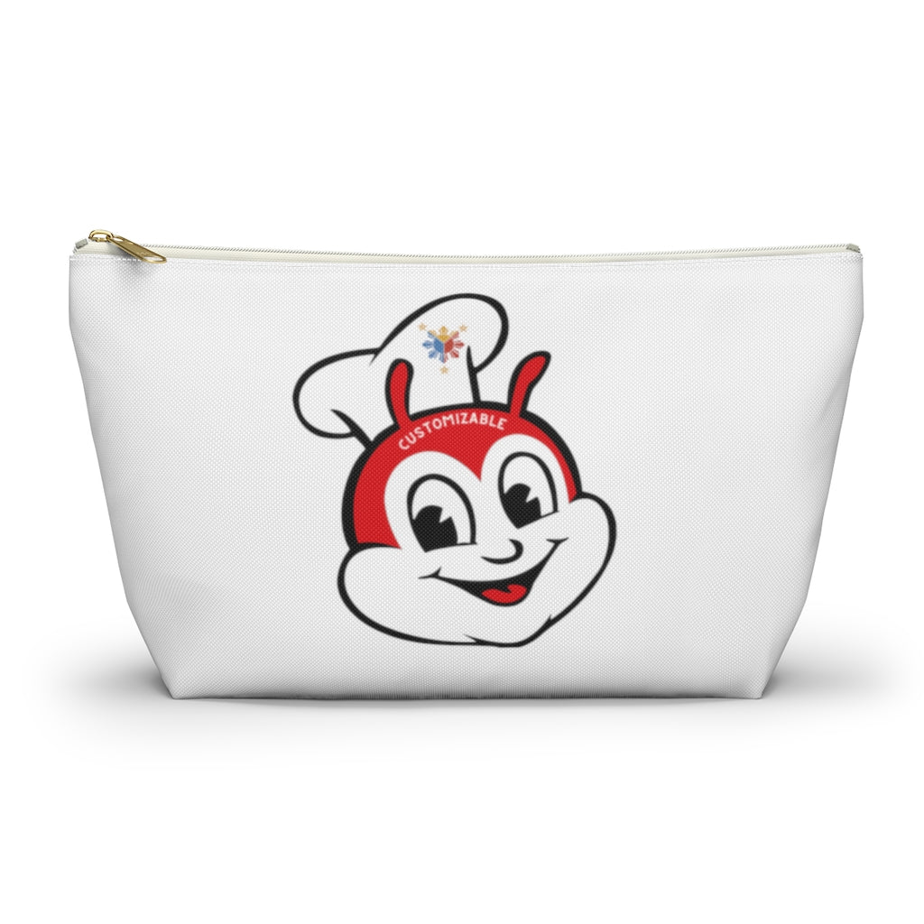 Personalized Philippines Filipino Jollibee Accessory Pouch w T-bottom |Jollibee pencil pen pouch.