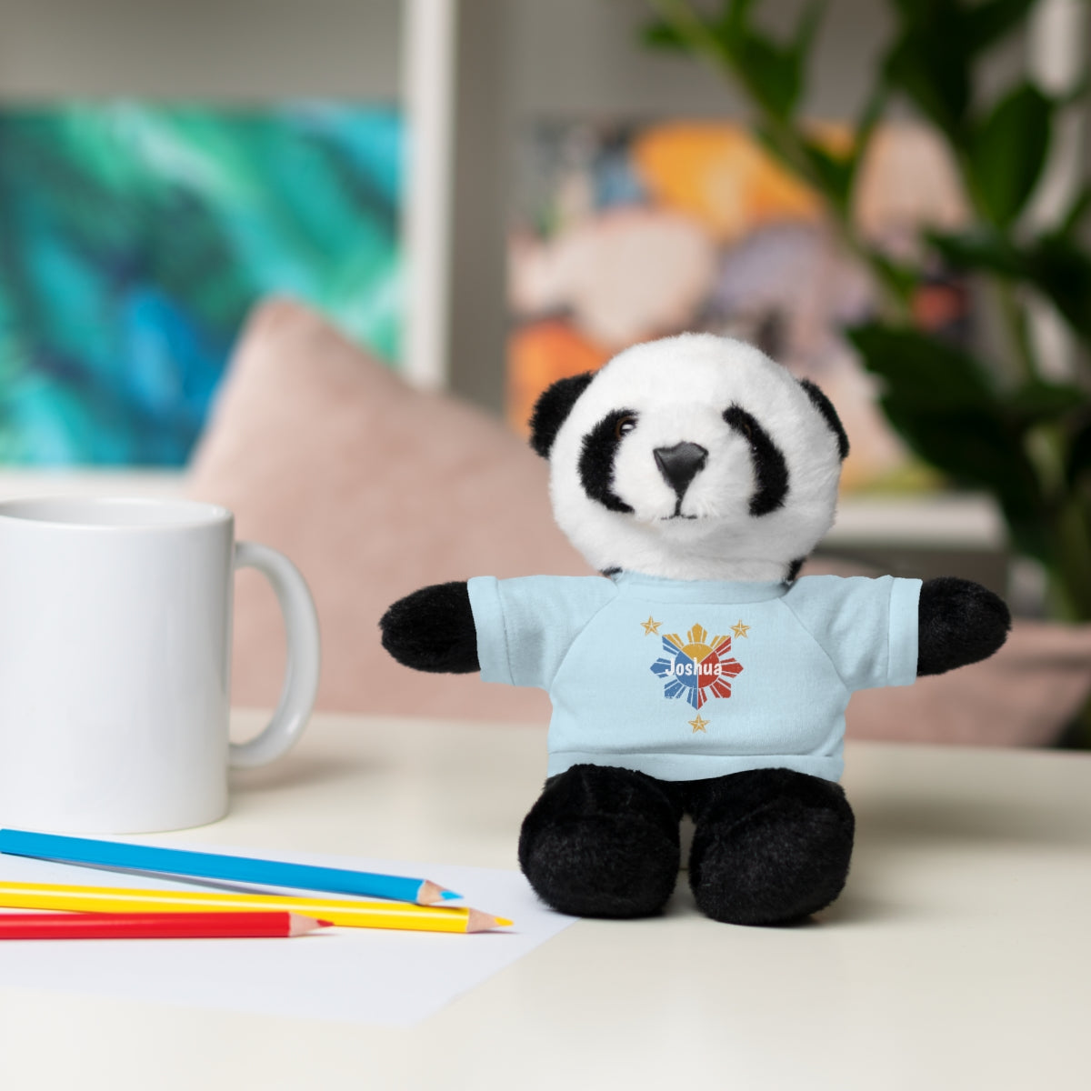 Personalized Filipino Stuffed Animal Toy with Tee | Philippine Star and Sun | Gift for kids and adults | Holiday Gifting idea