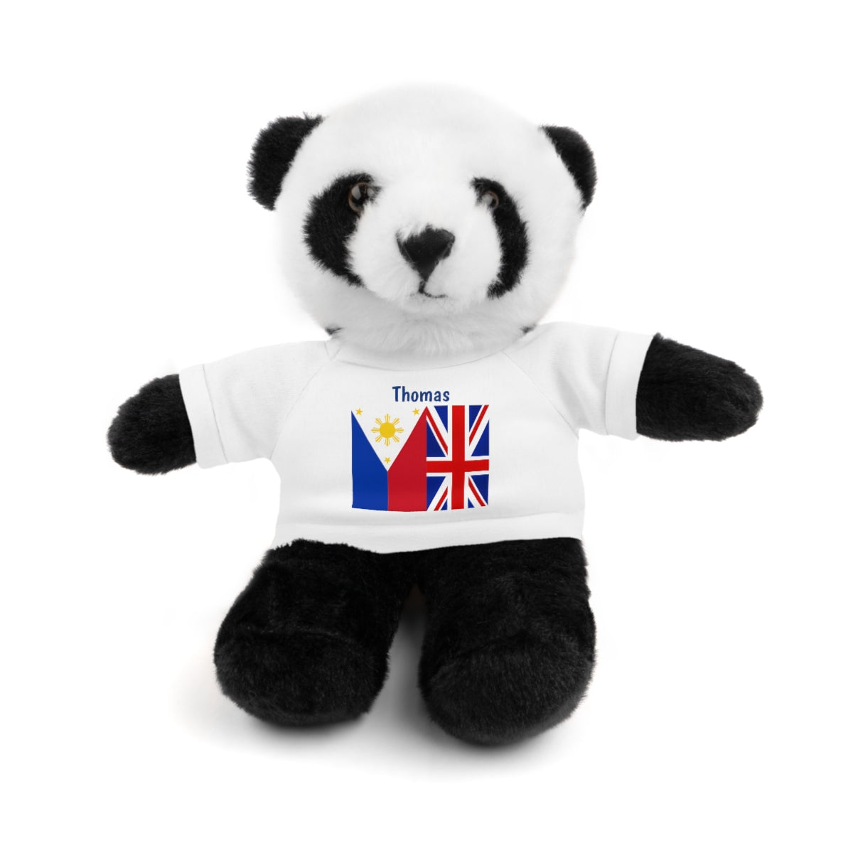 Personalized Filipino Stuffed Animal Toy with Tee | Philippines & UK Flag | Gift for kids and adults | Holiday Gifting idea