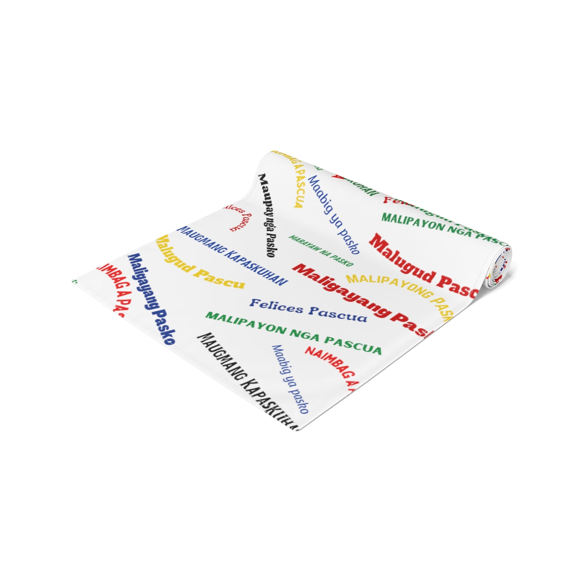Philippines Filipino Christmas Greetings in different dialects themed Table Runner (Cotton, Poly)