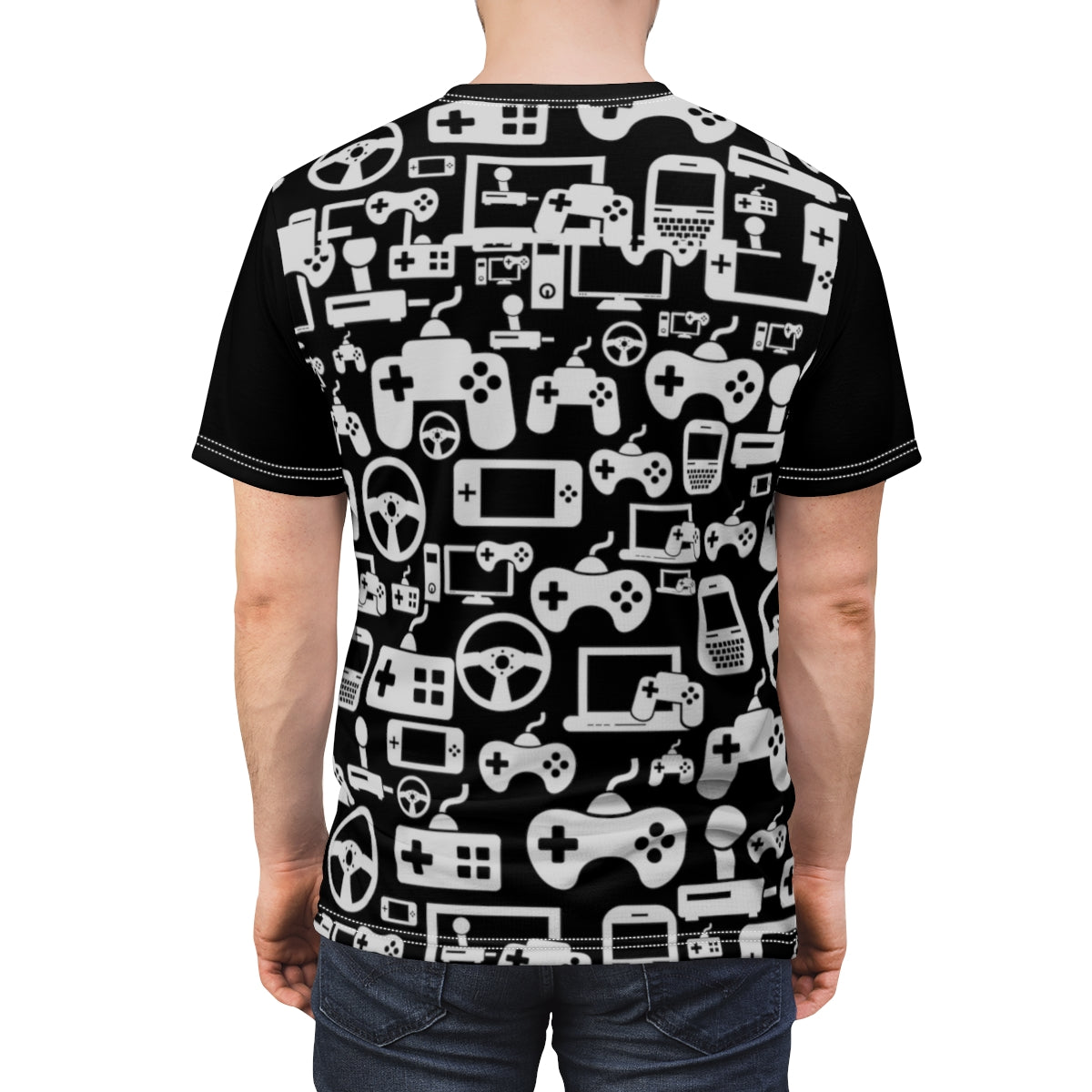 Gamers T Shirt | Fathers day Gift | Gift for Men | Gift for Him | Cool Summer Shirt (Black Pattern)