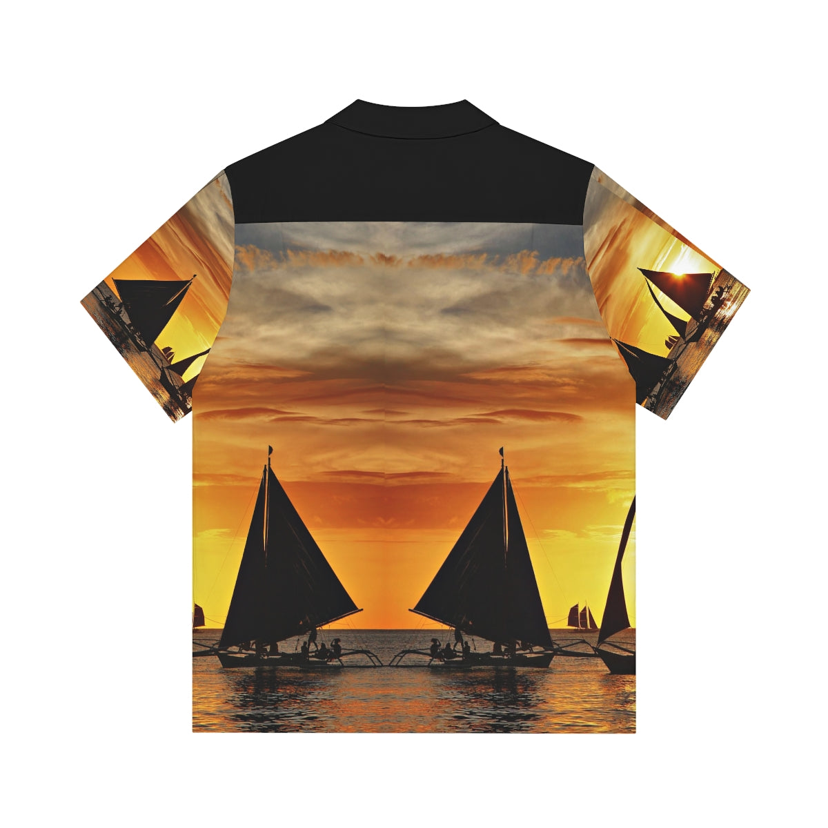 Philippines Boracay Theme Men's Hawaiian Shirt | Filipino Pinoy Shirt| Fathers Day Hawaiian Polo Shirt | Fathers Day Gift