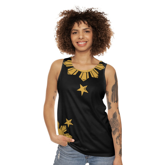 Philippines Sun and Star Unisex Tank Top | Filipino Summer Tank Top | Sun necklace theme