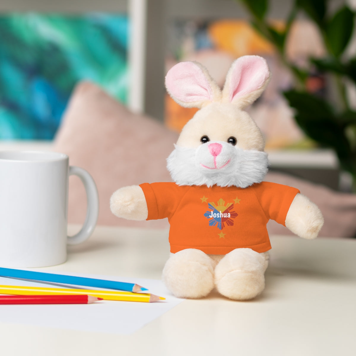 Personalized Filipino Stuffed Animal Toy with Tee | Philippine Star and Sun | Gift for kids and adults | Holiday Gifting idea
