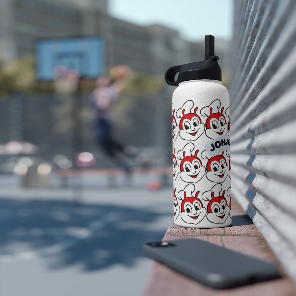 Personalized Philippines Jollibee Stainless Steel Water Bottle, Standard Lid