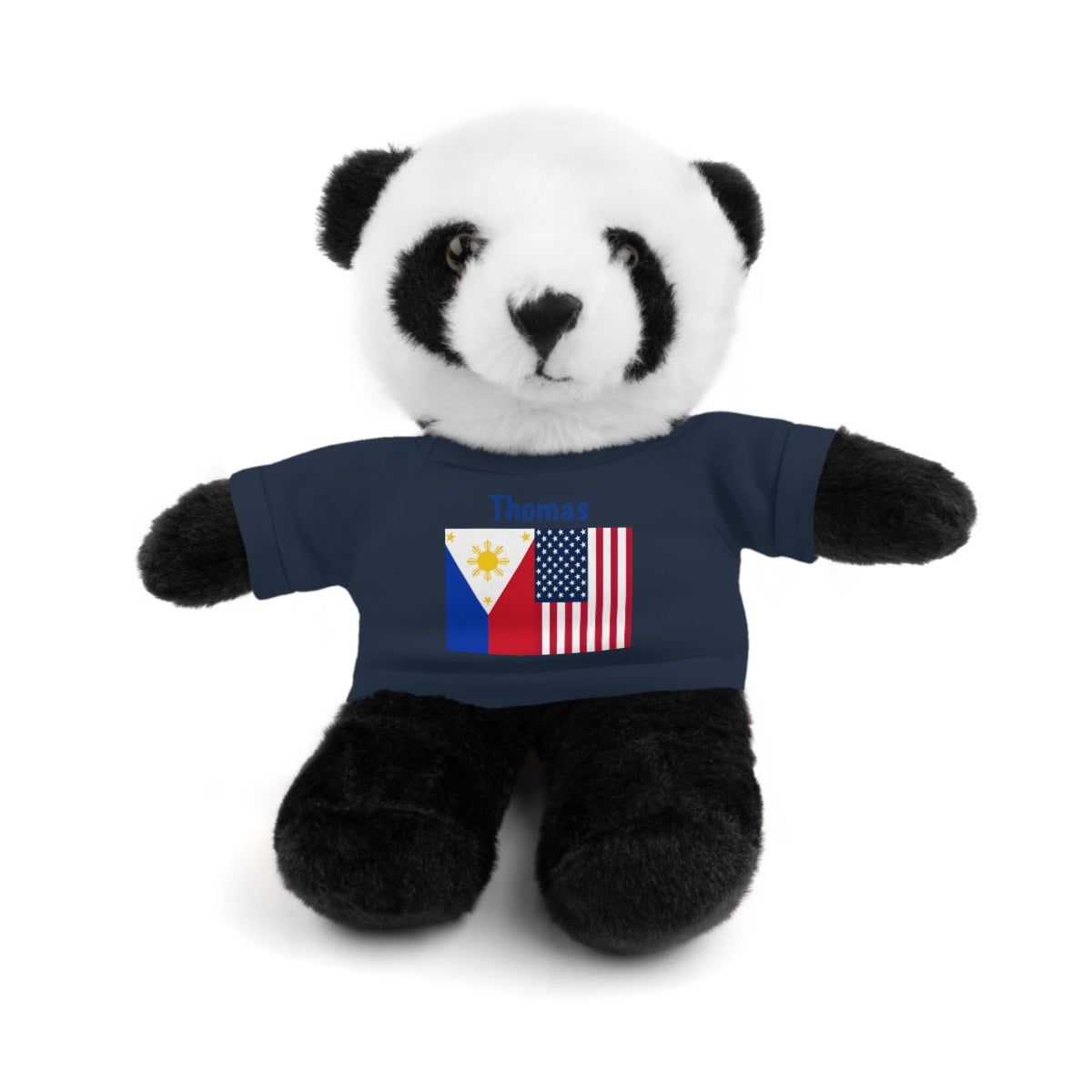 Personalized Filipino Stuffed Animal Toy with Tee | Philippines and USA Flag | Gift for kids and adults | Holiday Gifting