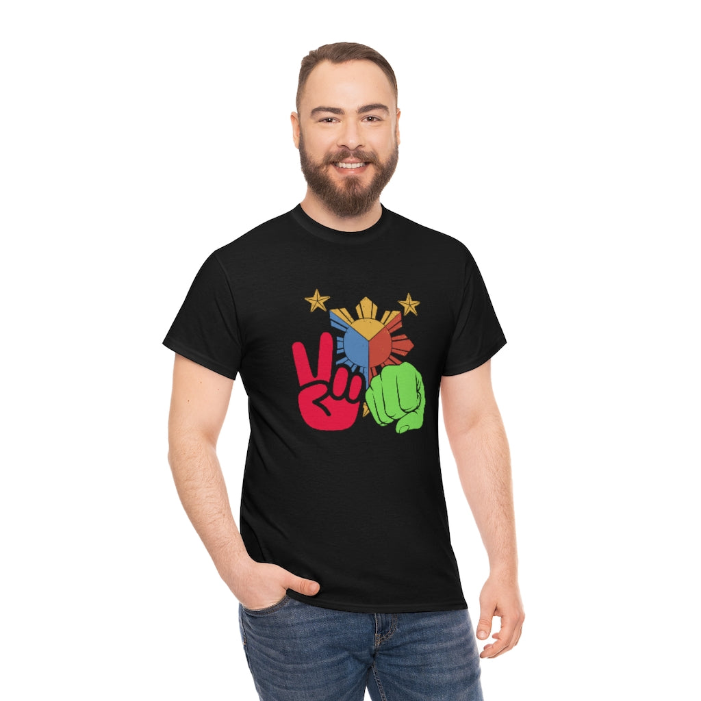 Philippines Filipino Peace & Fist BBM -Sarah Unisex Heavy Cotton Tee