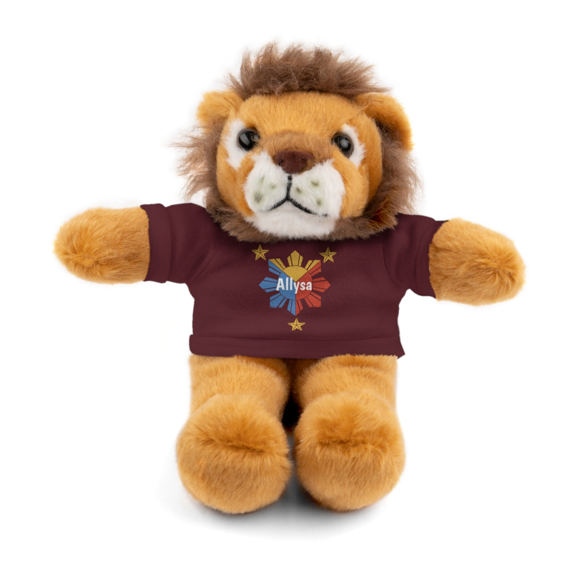 Personalized Filipino Stuffed Animal Toy with Tee | Philippine Star and Sun | Gift for kids and adults | Holiday Gifting idea