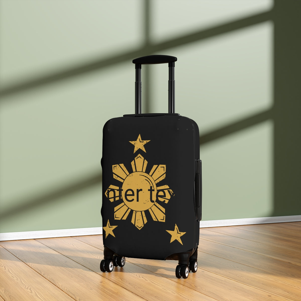 Vegan Vegitarian Luggage Cover | personalized Suitcase Protector | Crisply Printed , Washable.