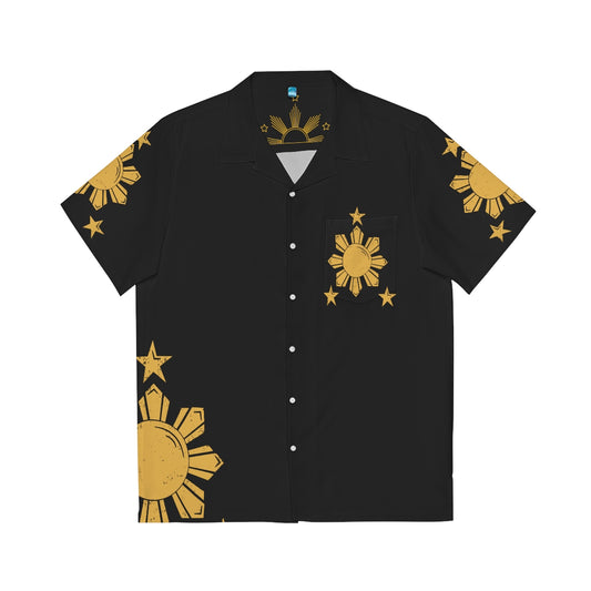 Philippine Stars Polo Shirts | Hawaiian Polo shirts for filipino men | Fathers day / Graduation Birthday present for Filipinos.