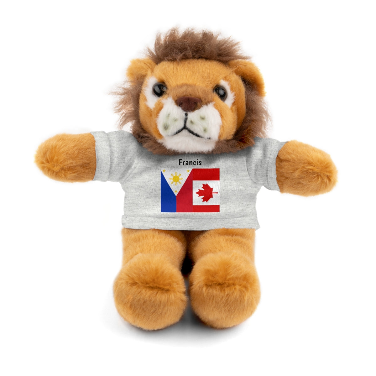 Personalized Filipino Stuffed Animal Toy with Tee | Philippines & Canada Flag | Gift for kids and adults | Holiday Gifting