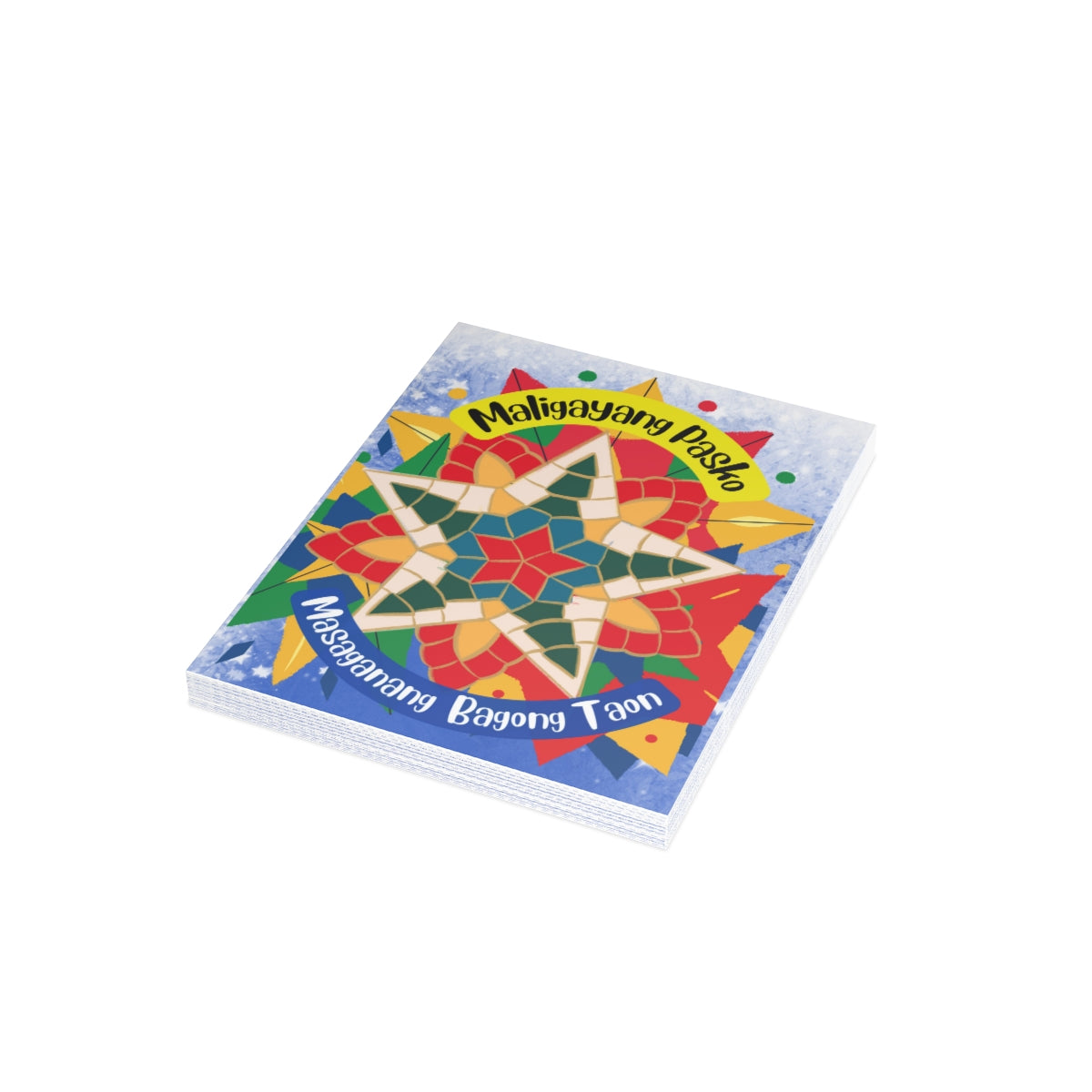 Personalized Filipino Greeting card , Filipino Christmas Lanterns Parol theme Folded Greeting Cards