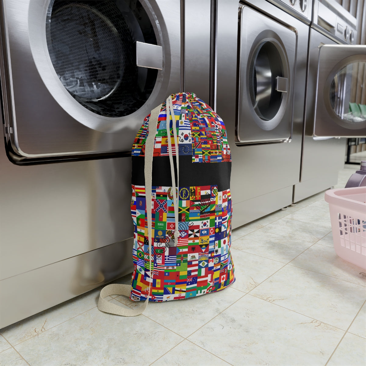 Personalized Flags of the World College Dorm Laundry Bag | Customizable Laundry bag ,