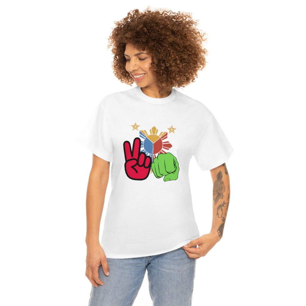 Philippines Filipino Peace & Fist BBM -Sarah Unisex Heavy Cotton Tee