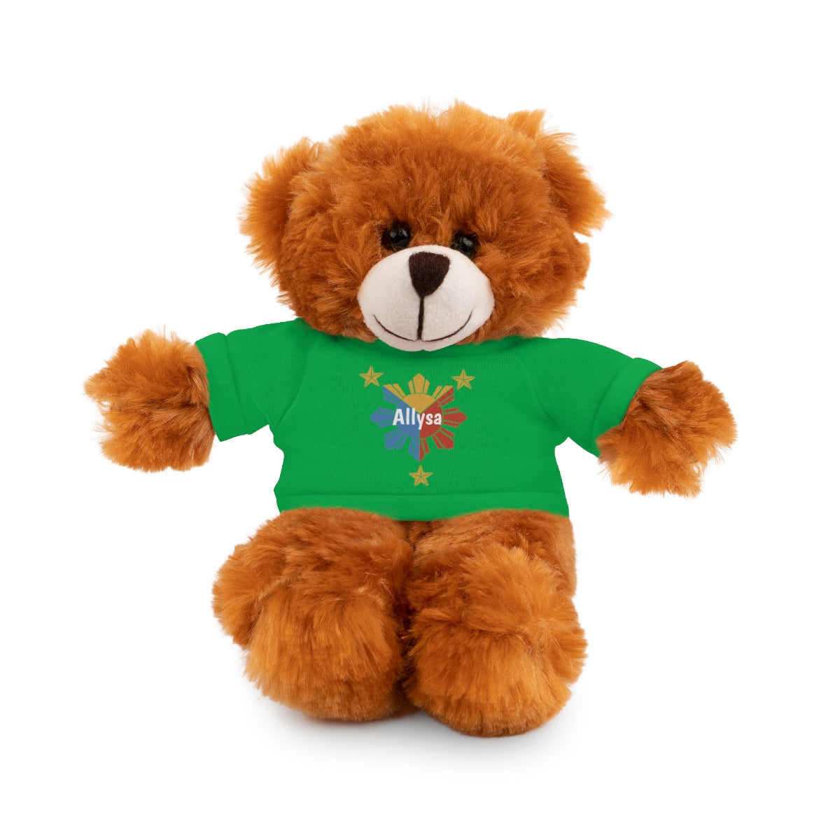 Personalized Filipino Stuffed Animal Toy with Tee | Philippine Star and Sun | Gift for kids and adults | Holiday Gifting idea