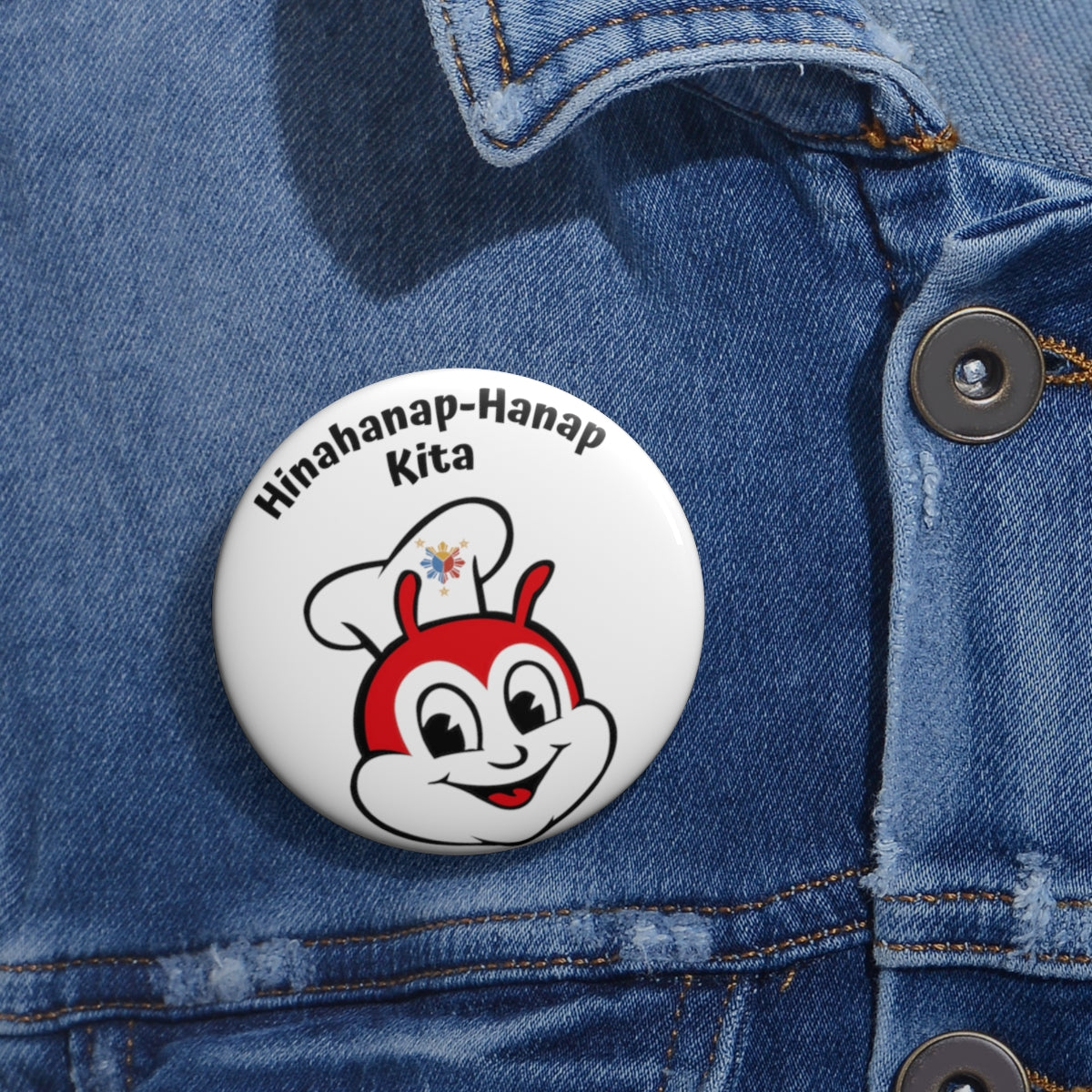 Philippines Filipino Jollibee Custom Pin Buttons